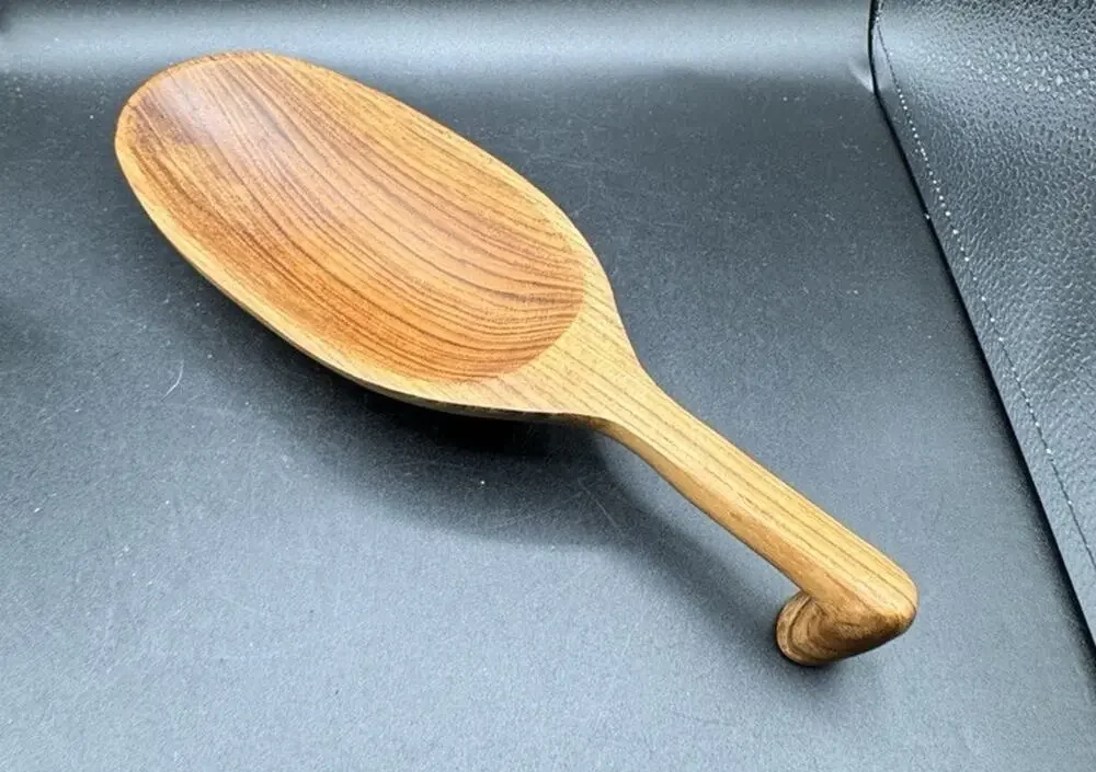 Large 12” Rustic Antique Hand Carved Wooden Scoop Ladle Spoon Primitive -A96